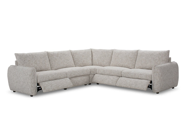 Cuba corner lounge with 3 electric recliners