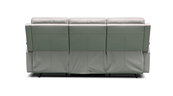 Kilmore 3 seat sofa with 2 recliners in 100% Grey leather