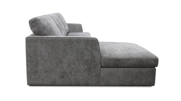 Townsville chaise lounge with sofa bed & storage