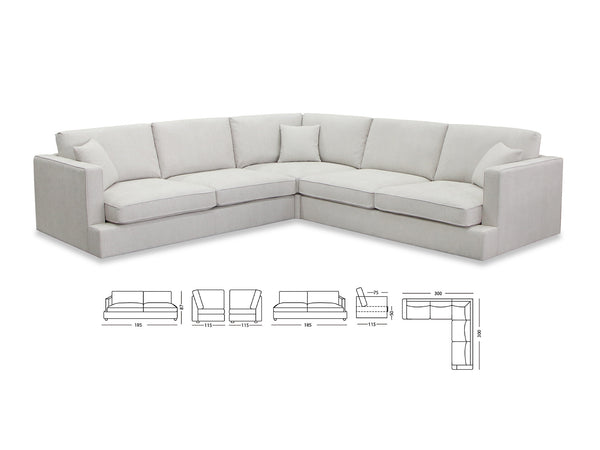 Harlow 6 seater corner in Melbourne natural