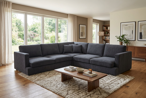 Harlow 6 seater corner in Melbourne Ebony