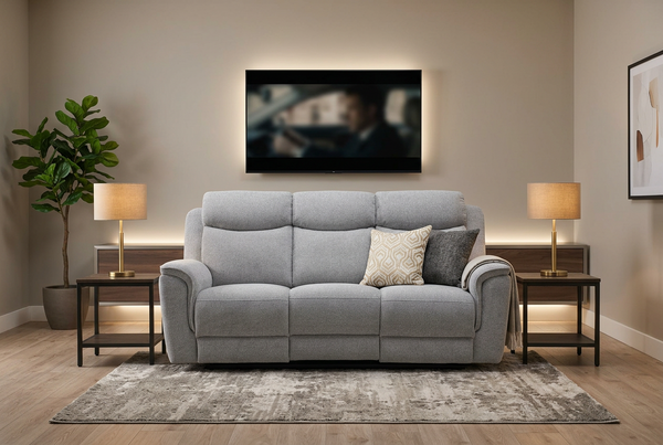 Monaco 3 seat sofa with 2 electric recliners