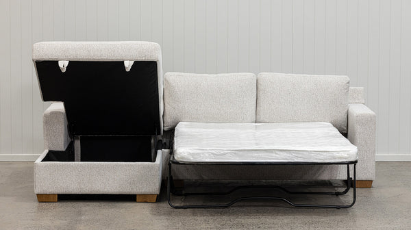 New Jersey chaise lounge with sofa bed & storage
