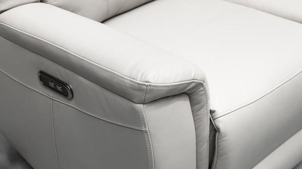 Paris 3 seat sofa with 2 electric recliners in light grey