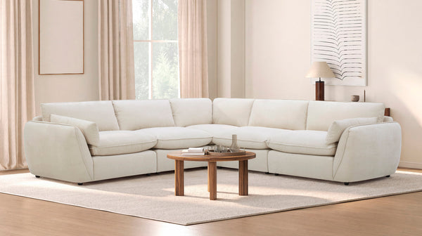 Rosanna corner lounge in Mushroom fabric