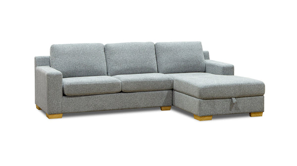 Hennessey lounge with sofa bed & storage
