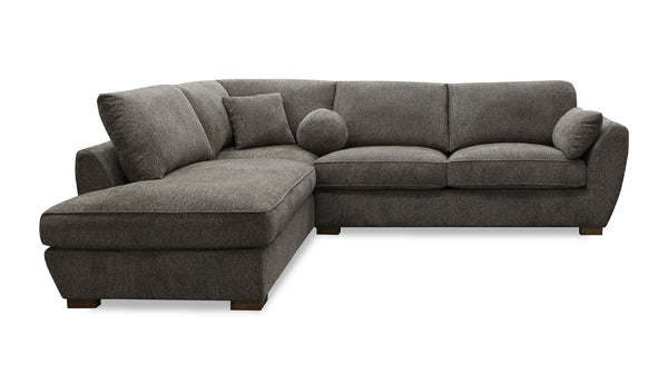 Zoe chaise lounge in dark grey fabric