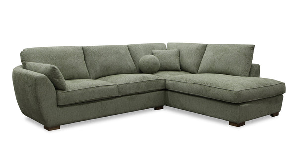 Zoe chaise lounge in green fabric