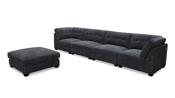 Zorro 5 piece modular lounge including ottoman