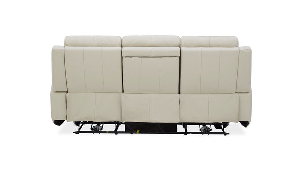 Heathcote seat sofa with 2 electric recliners in Silver