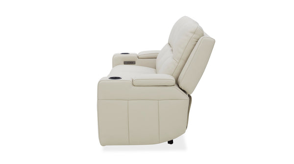 Heathcote seat sofa with 2 electric recliners in Silver