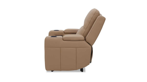 Heathcote leather electric recliner in Tan