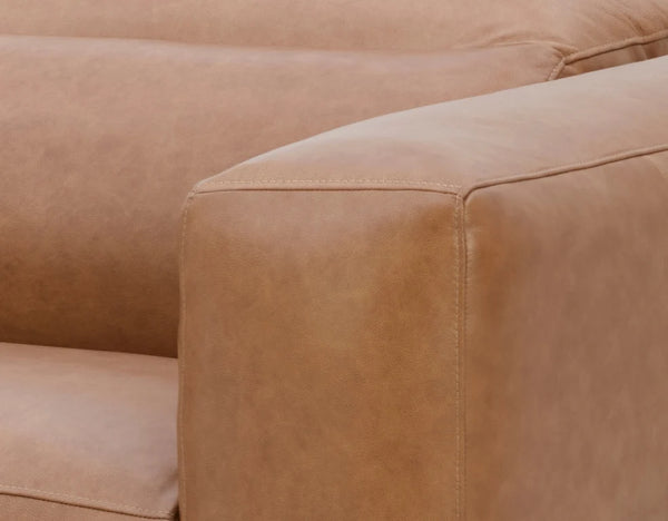 Contempo 2 seater electric recliner in tan leather