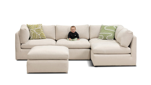 Cairns modular lounge includes ottoman