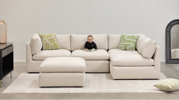 Cairns modular lounge includes ottoman