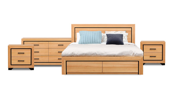 Cassidy 4 pce dresser bedroom suite in Aus messmate