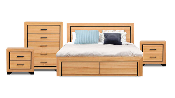 Cassidy 4 pce tallboy bredroom suite in Aus messmate
