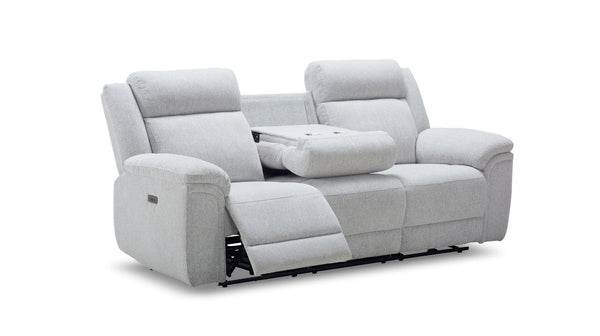 Cypress 3 seat sofa with electric recliners