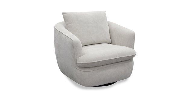 Ezra swivel chair in Glamour Natural
