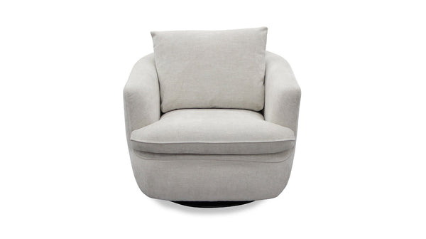 Ezra swivel chair in Glamour Natural