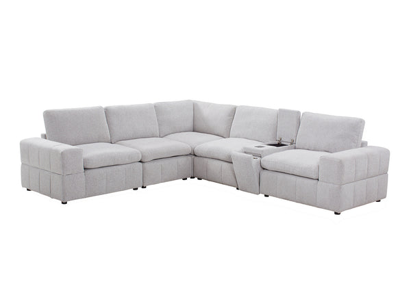 Ivy corner lounge in white