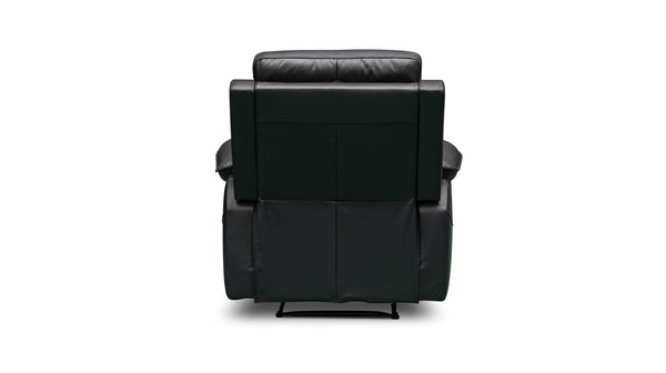 Kilmore recliner in 100% black leather
