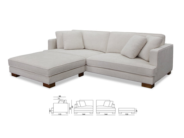 Milan 4 seat sofa in Mornington Pearl