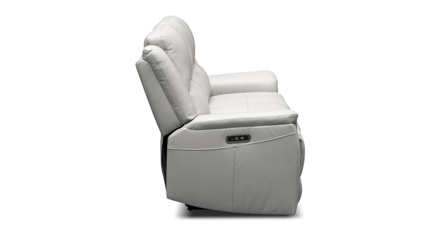 Paris 3 seat sofa with 2 electric recliners in light grey