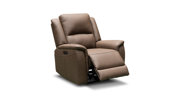 Paris electric recliner in chocolate