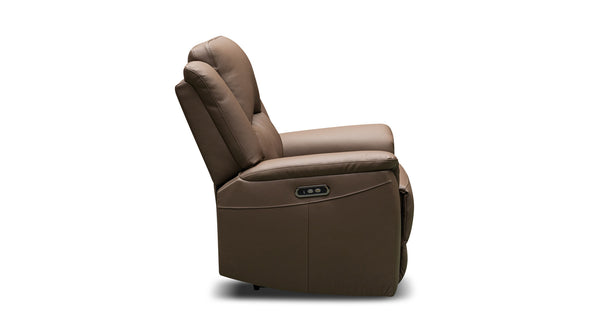 Paris electric recliner in chocolate