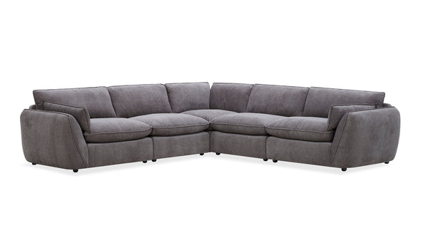 Rosanna corner lounge in dark grey