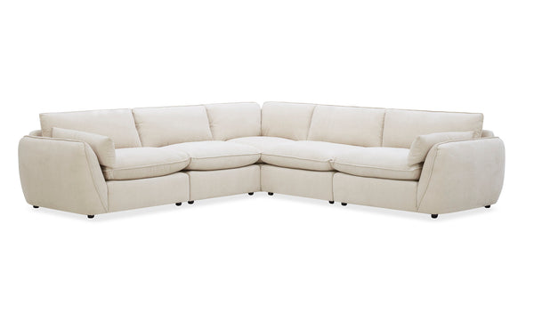 Rosanna corner lounge in Mushroom fabric