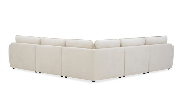 Rosanna corner lounge in Mushroom fabric