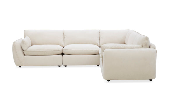 Rosanna corner lounge in Mushroom fabric