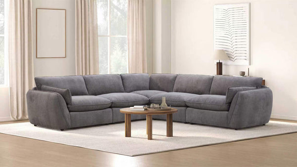 Rosanna corner lounge in dark grey