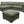 Zoe chaise lounge in green fabric