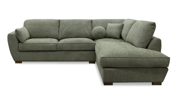 Zoe chaise lounge in green fabric