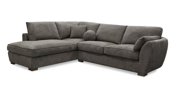 Zoe chaise lounge in dark grey fabric