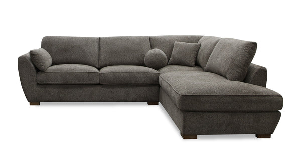 Zoe chaise lounge in dark grey fabric