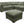 Zoe chaise lounge in green fabric