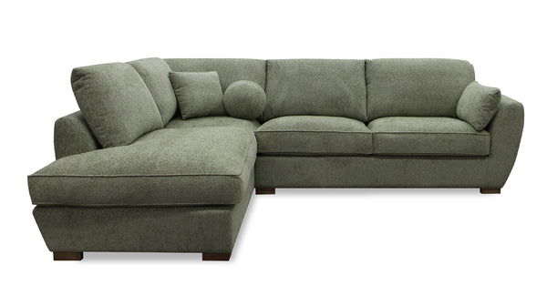 Zoe chaise lounge in green fabric