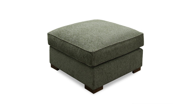 Zoe ottoman in green fabric