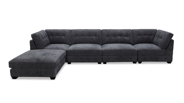 Zorro 5 piece modular lounge including ottoman