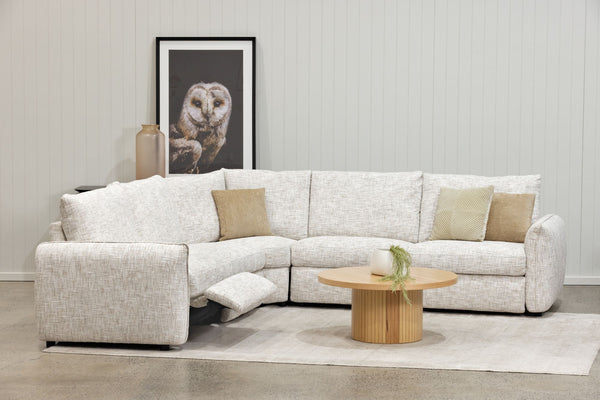Cuba corner lounge with 3 electric recliners