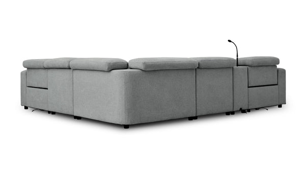 Lisbon corner lounge in Milan Charcoal
